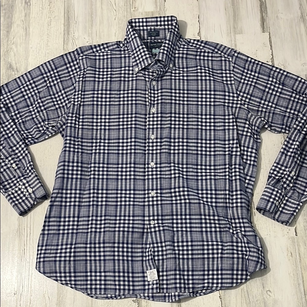 Peter Millar Summer Chambray Button Down Size XXL